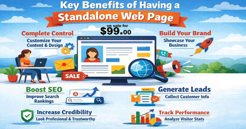Key benefits of having a standalone web page